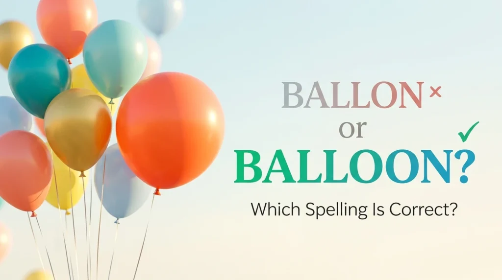 Ballon or Balloon: Which Spelling Is Correct?