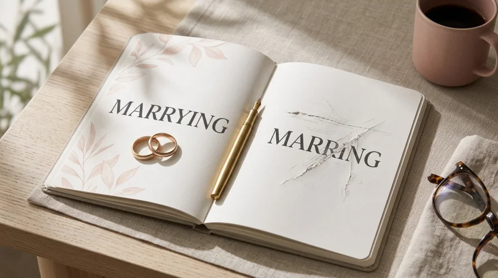 Marrying vs Marring: Meaning, Difference & Correct Usage.