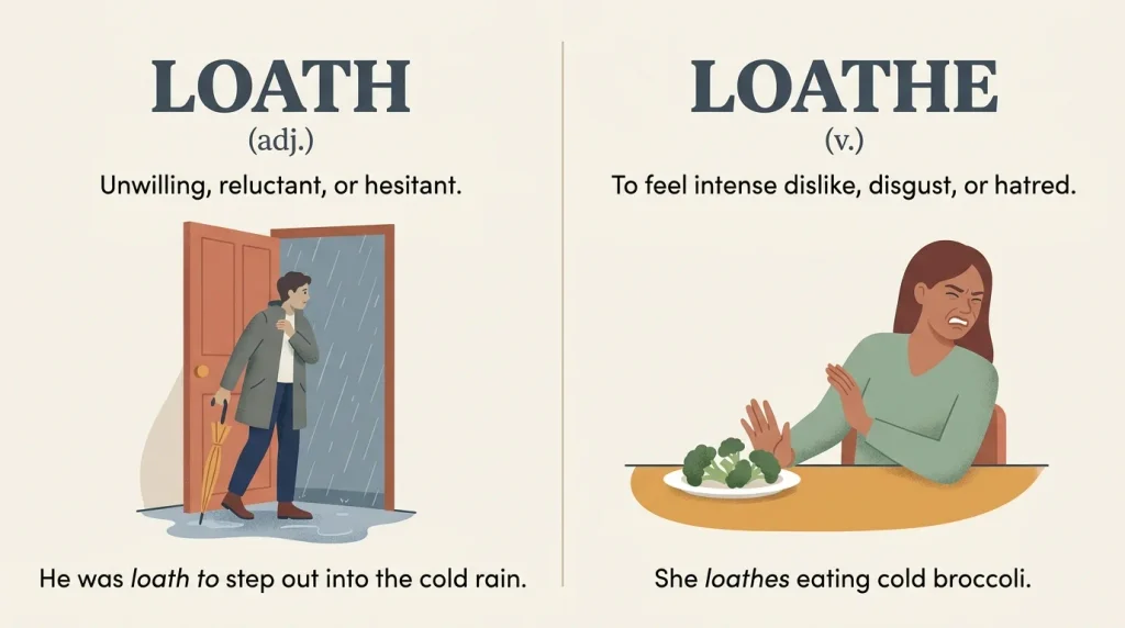 Loath vs Loathe