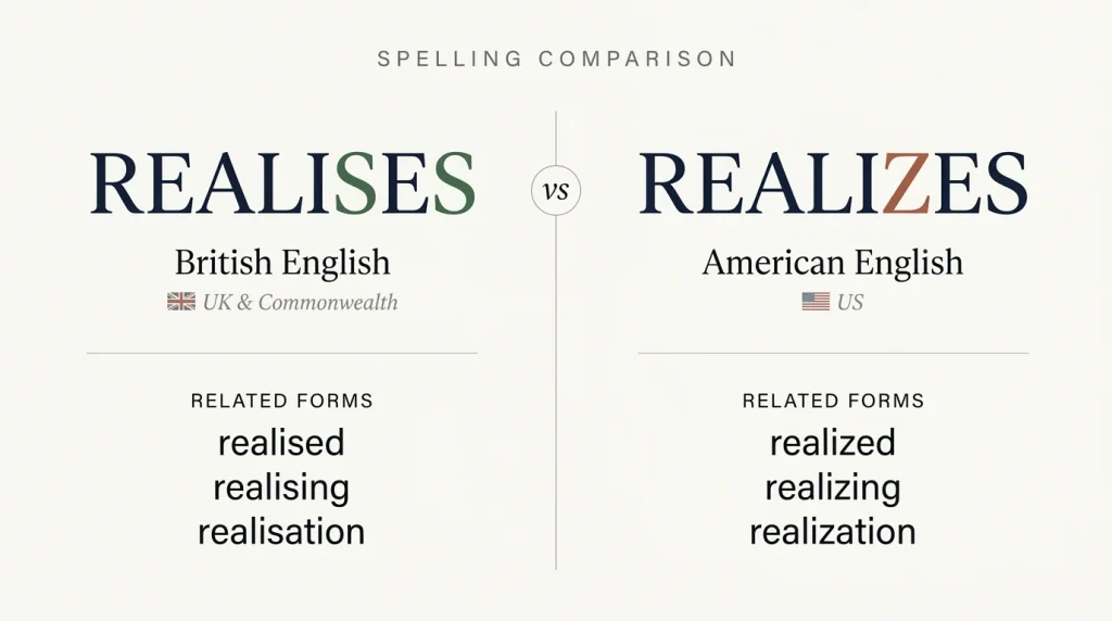 Realises vs Realizes: Which Spelling Is Correct?