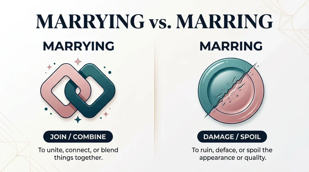 Marrying vs Marring