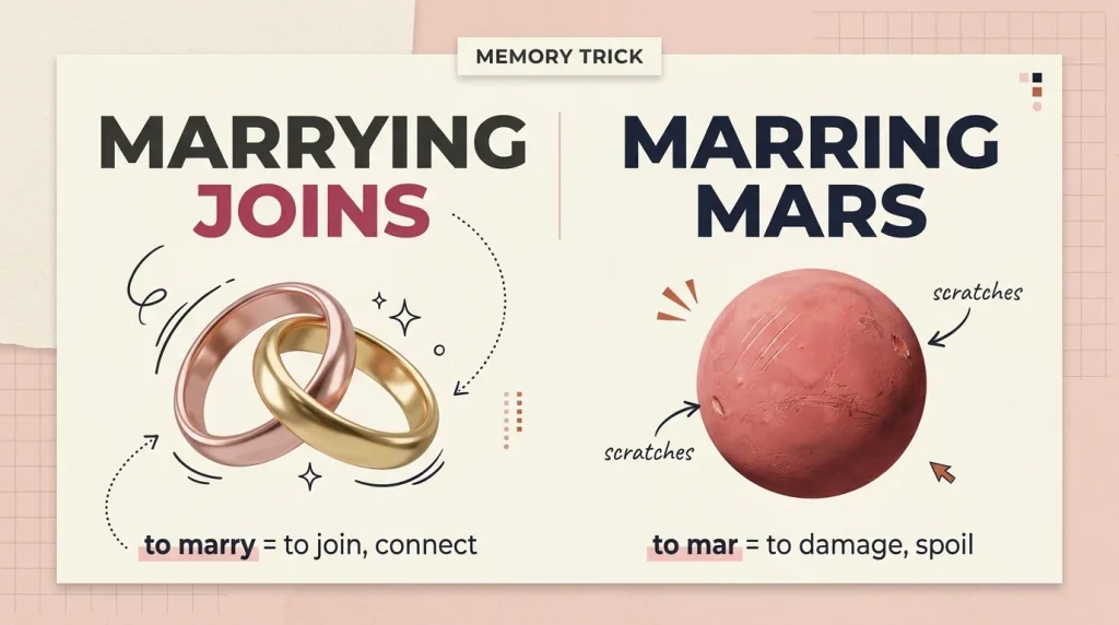 Marrying vs Marring: Meaning, Difference & Correct Usage.
