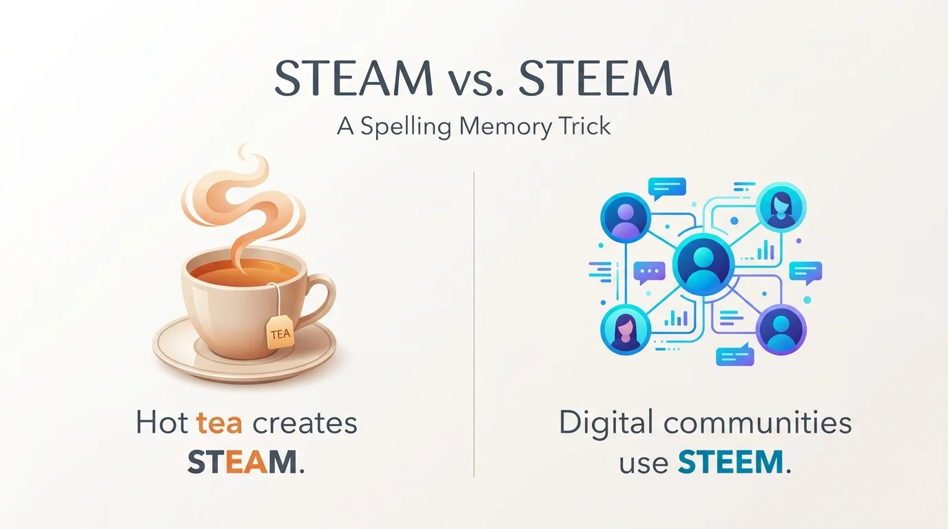 Steem or Steam: Meaning, Spelling, and Correct Usage.