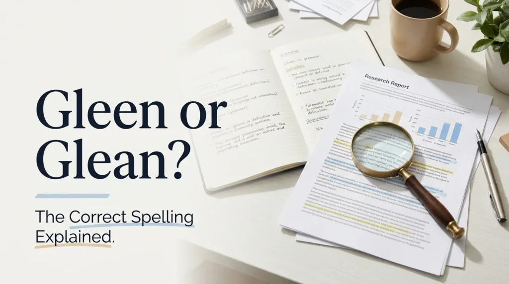 Gleen or Glean: Which Spelling Is Correct?