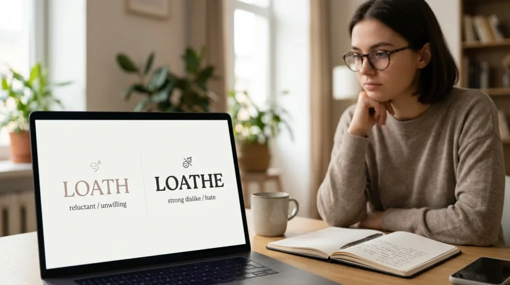 Loath vs Loathe: Meaning, Difference & Correct Usage.