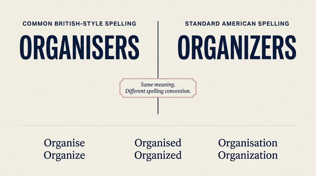 Organisers or Organizers