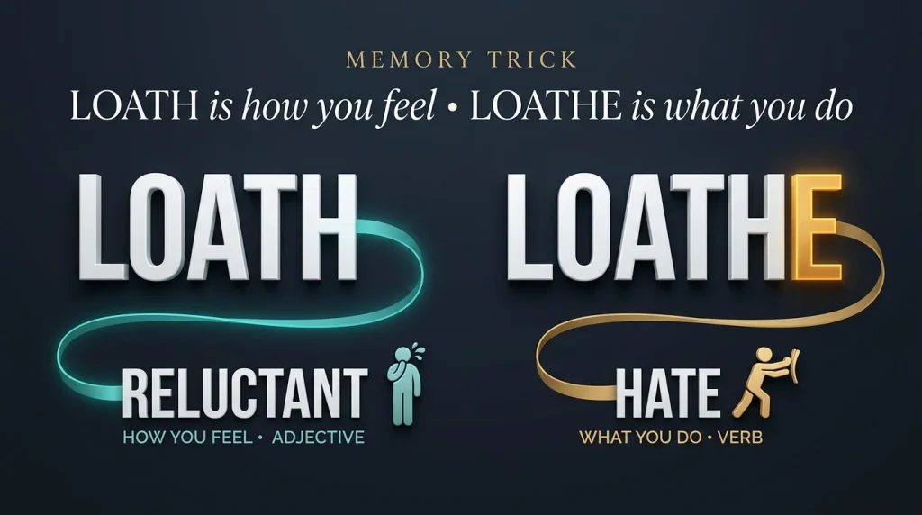 Loath vs Loathe: Meaning, Difference & Correct Usage.